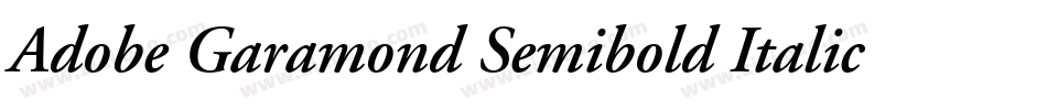 Adobe Garamond Semibold Italic Oldstyle Figures字体转换